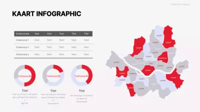 Kaart van de wijken van Seoul in rood en grijs