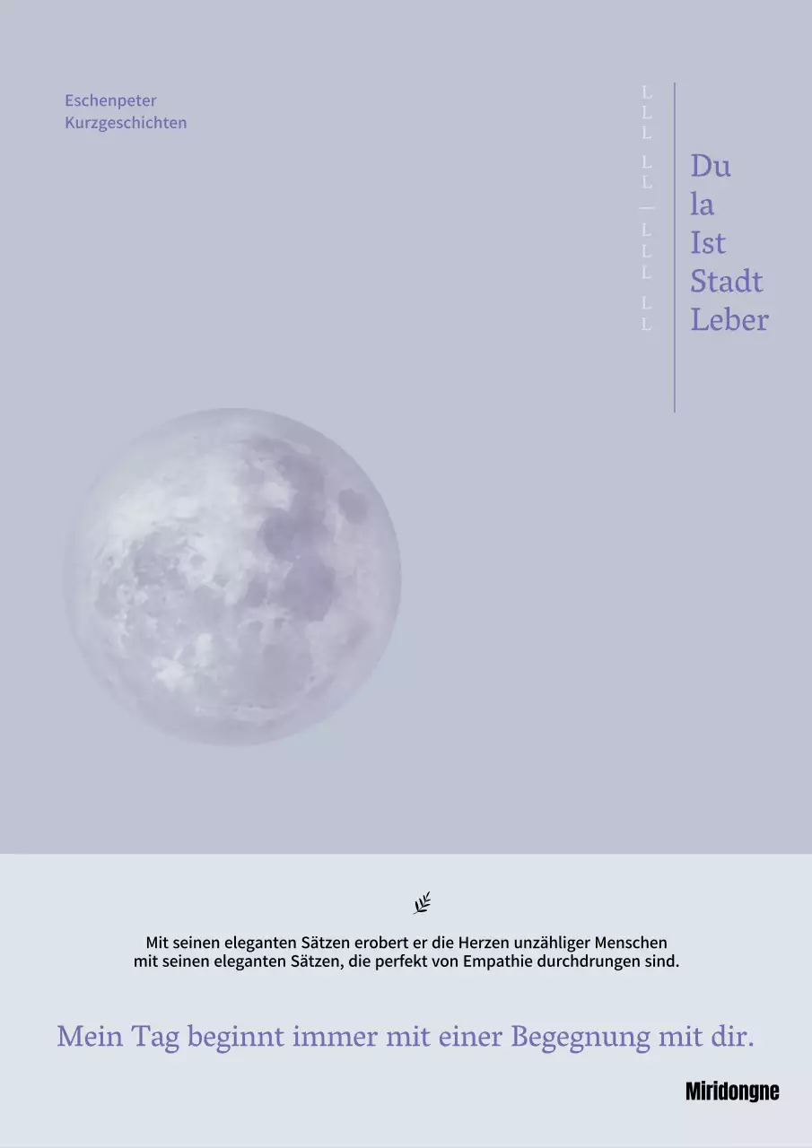 Mauvefarbene emotionale Kurzgeschichten