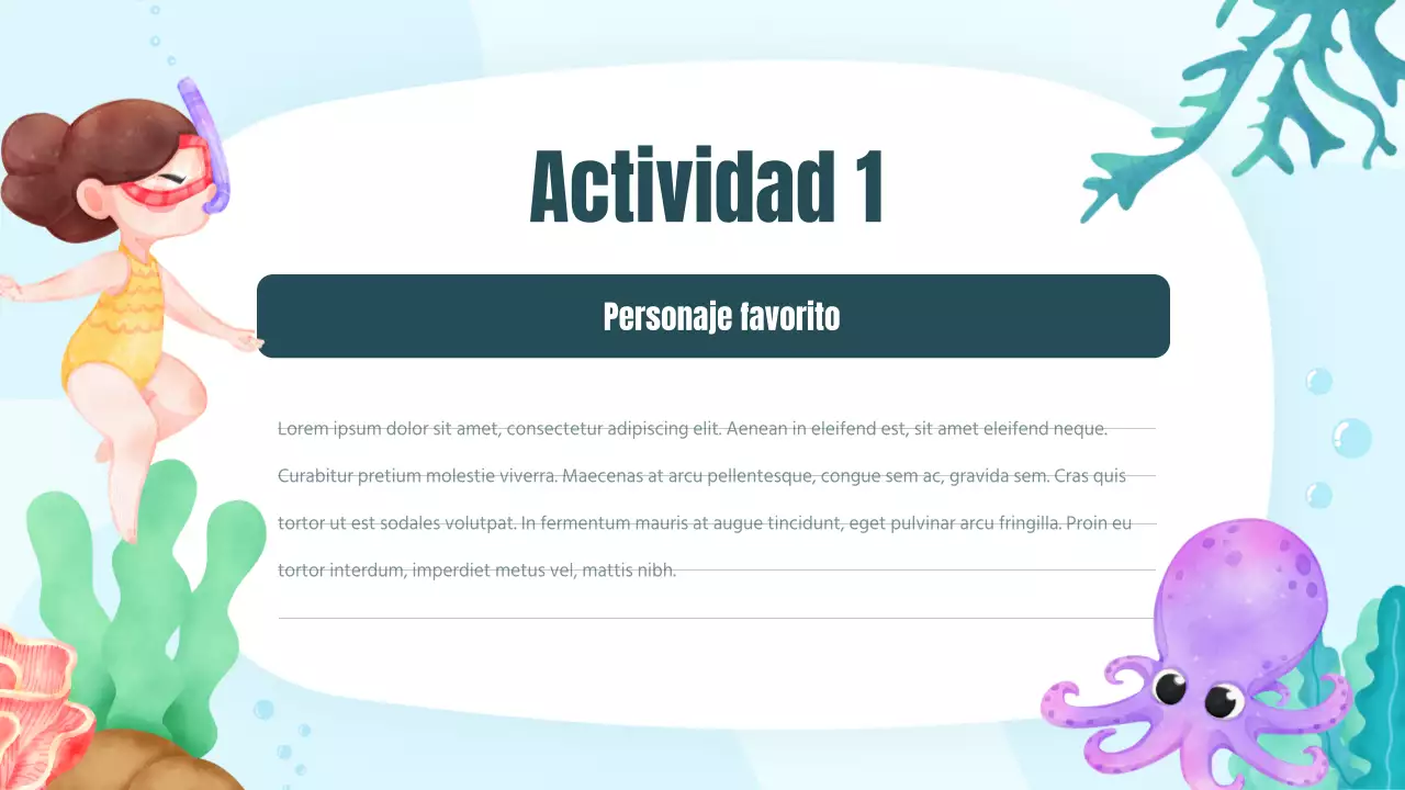 Una colorida y simpática lección de lectura de cuentos ilustrados sobre el mar