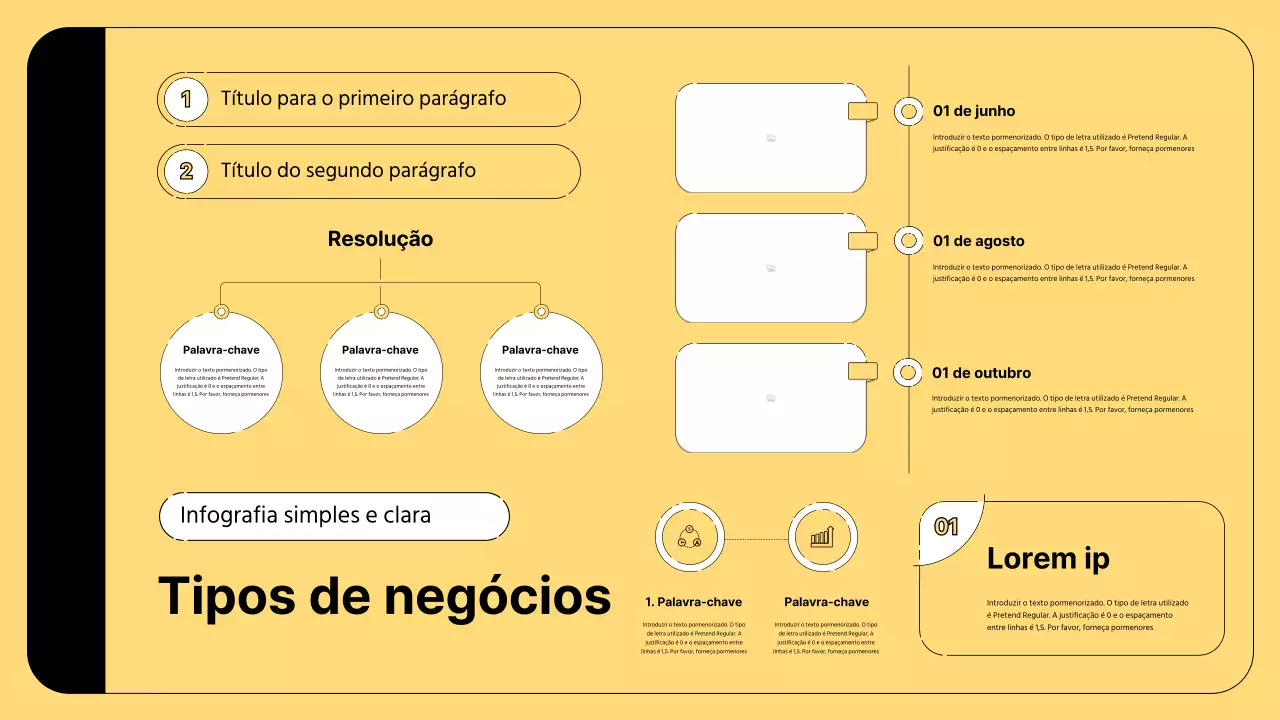 Ilustração comercial com linhas simples e cor amarela