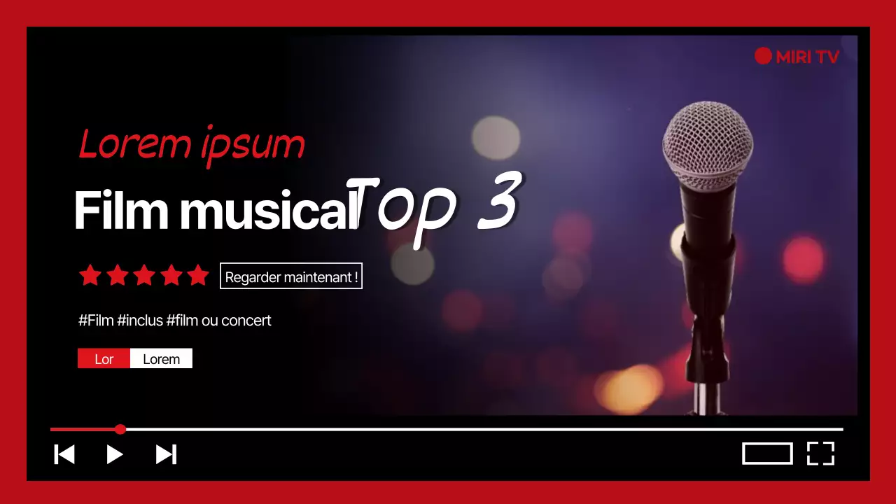 Critiques de films avec photos en rouge et noir