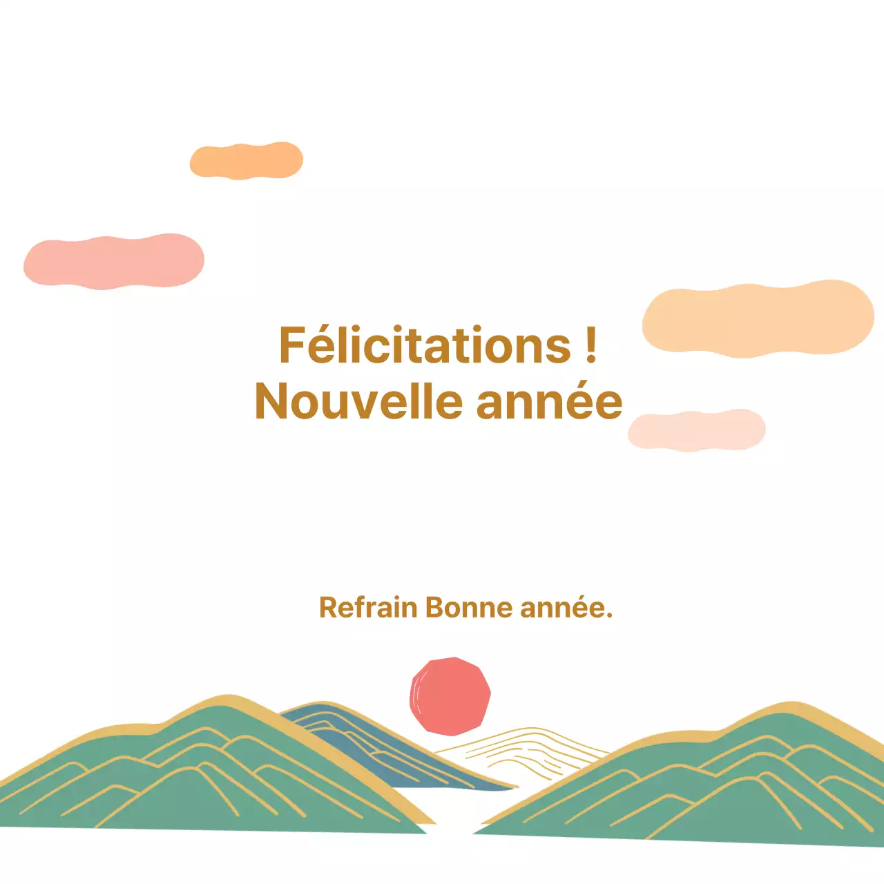 Illustrations brunes 2021 vœux pour la nouvelle année