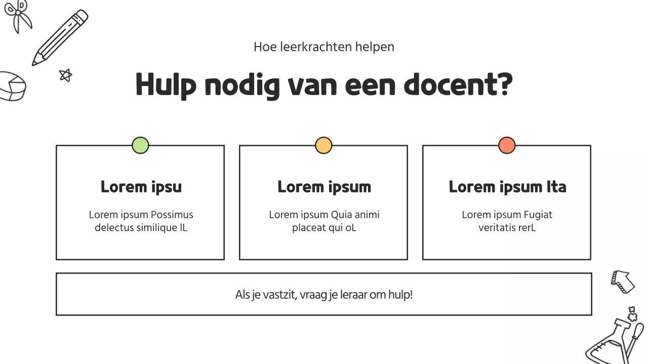 Een schattig cv voor basisschoolleraren in wit en geel