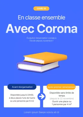 Avis de modification des horaires scolaires en bleu