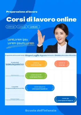 Curriculum online blu e pulito per le classi di occupabilità