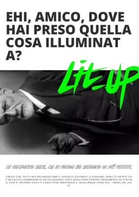 Poster d'interni vintage in bianco e nero e neon