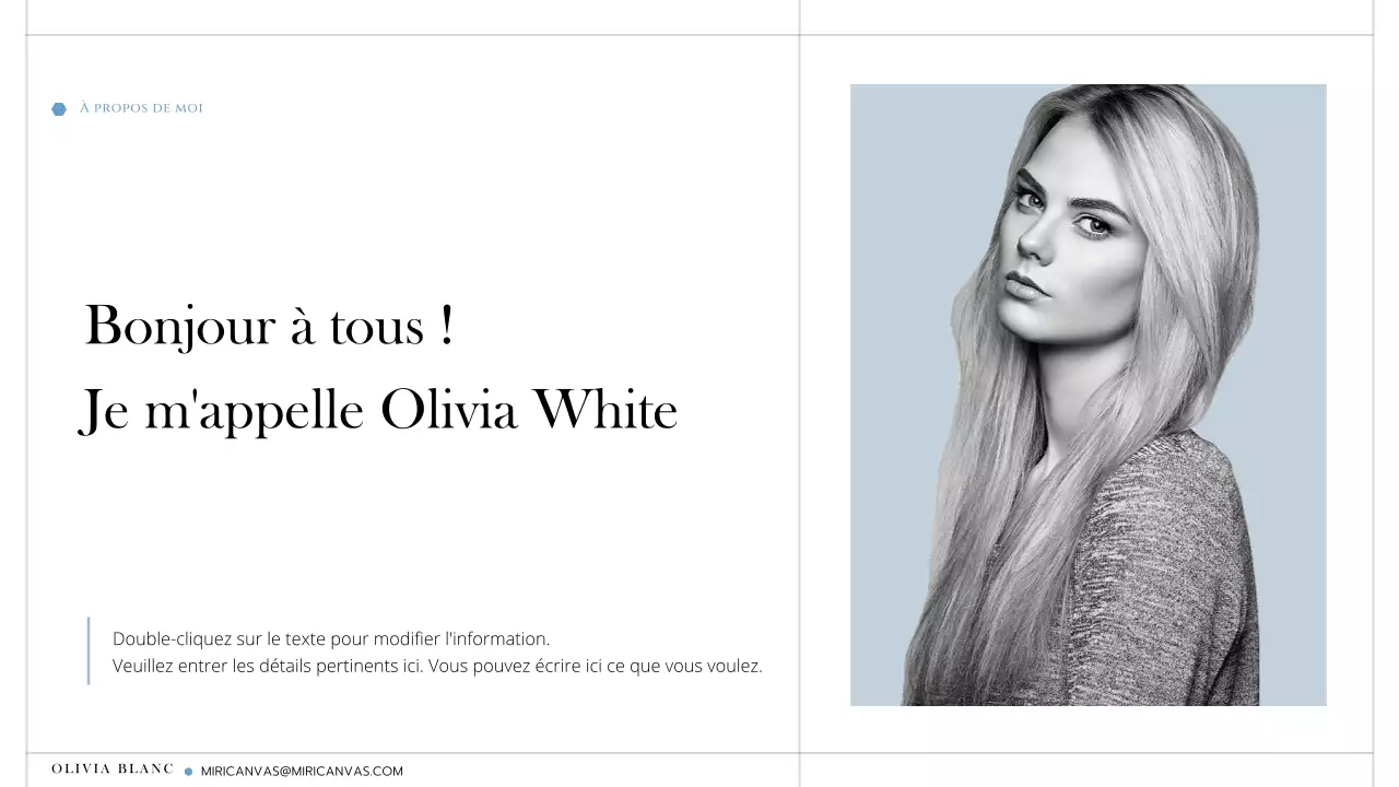 Une lettre de motivation simple et minimaliste en blanc