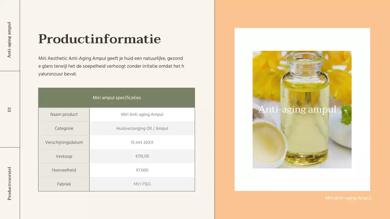 Productoverzicht cosmetica met oranje accenten