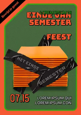 Een kitscherig eindejaarsfeest in rood en groen