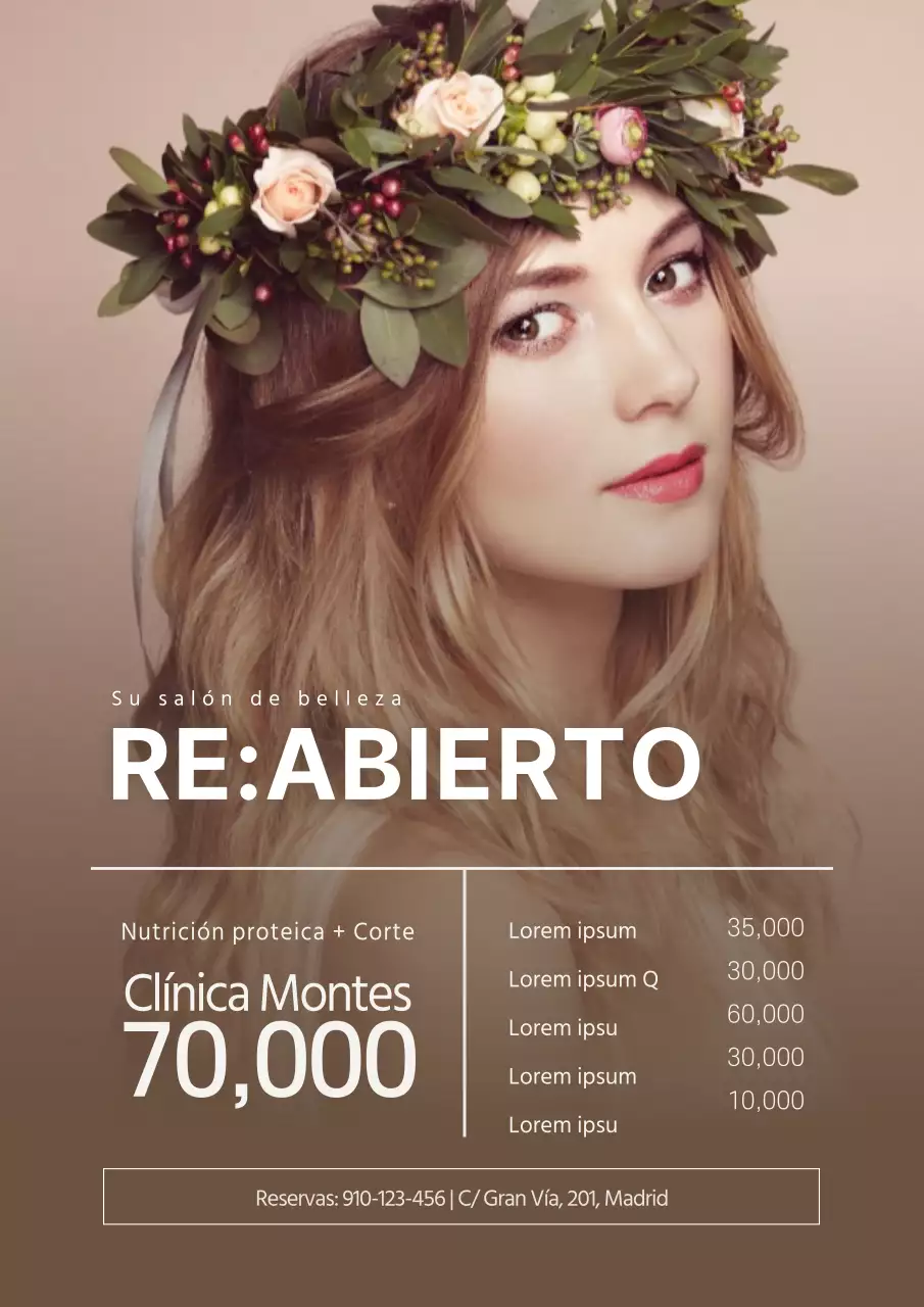 Salón de belleza con un ambiente marrón y relajante