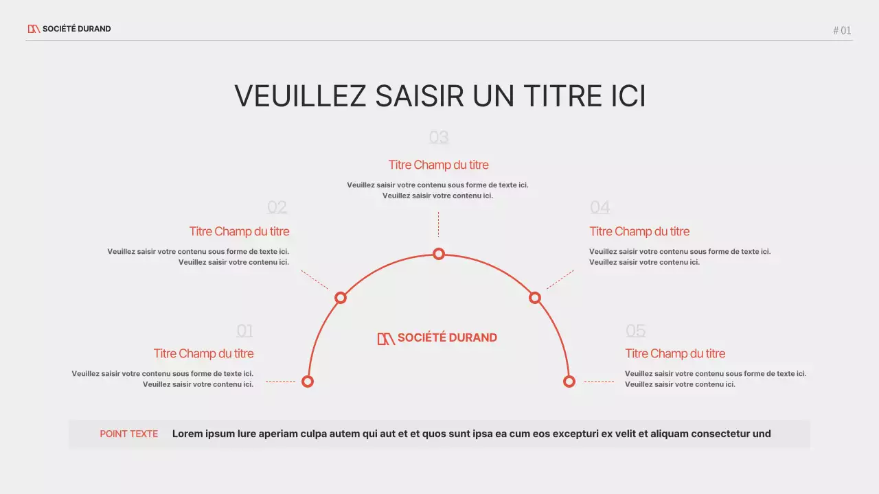 Un projet d'entreprise moderne en rouge et noir