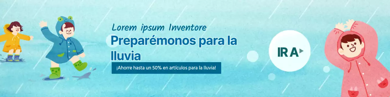 Preparándose para la temporada de lluvias con un bonito concepto de ilustración en azul claro