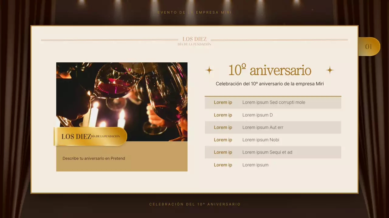 Plan de celebración del aniversario de Brown