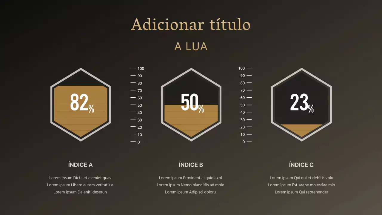Desenho de gráfico concetual simples em dourado