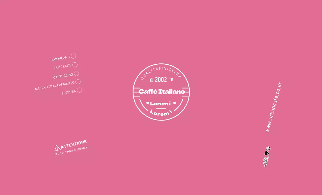 Bianco Rosa Neat Symbols Cafe