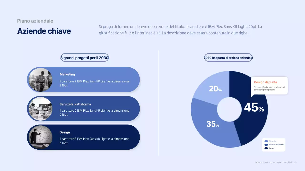 Blu navy semplice relazione sul business plan aziendale