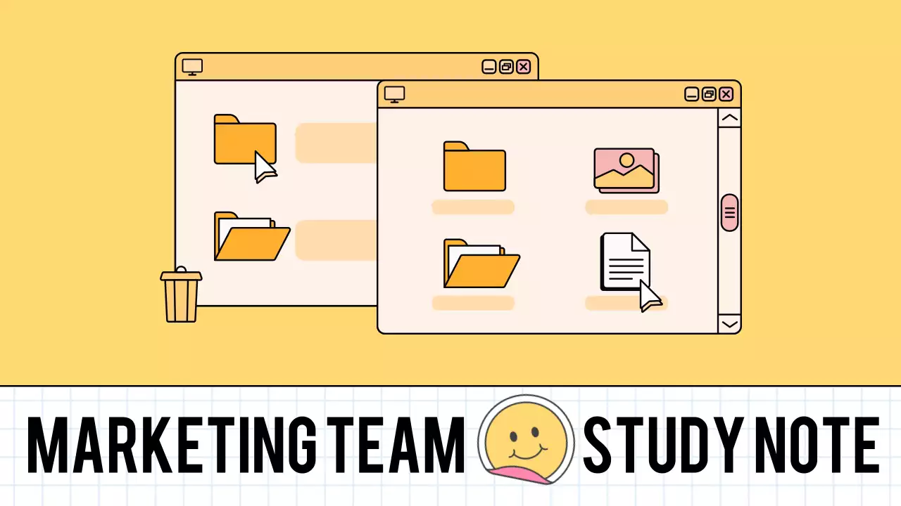 Trendy yellow and white marketing meeting minutes report