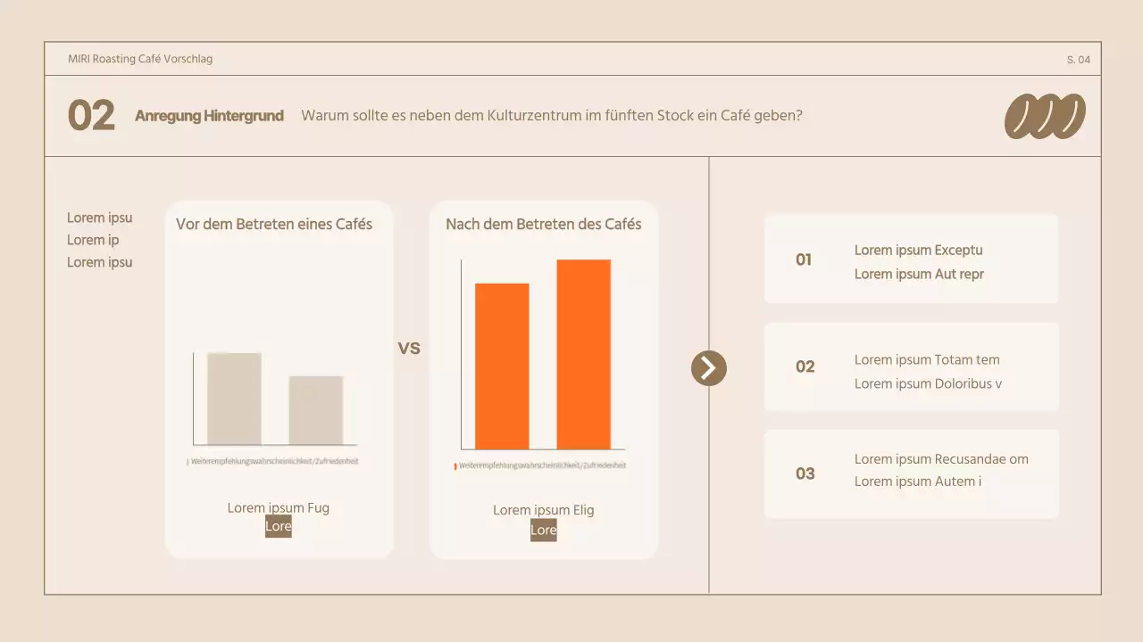 Brown 3D Illustration Retro Konzept Cafe Vorschlag für ein Cafe
