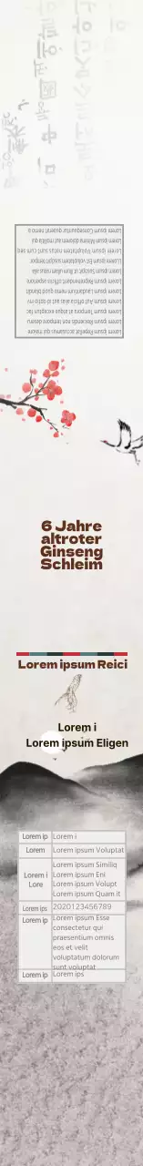 Graue Tinte waschen traditionelle rote Ginseng-Extrakt Etikett