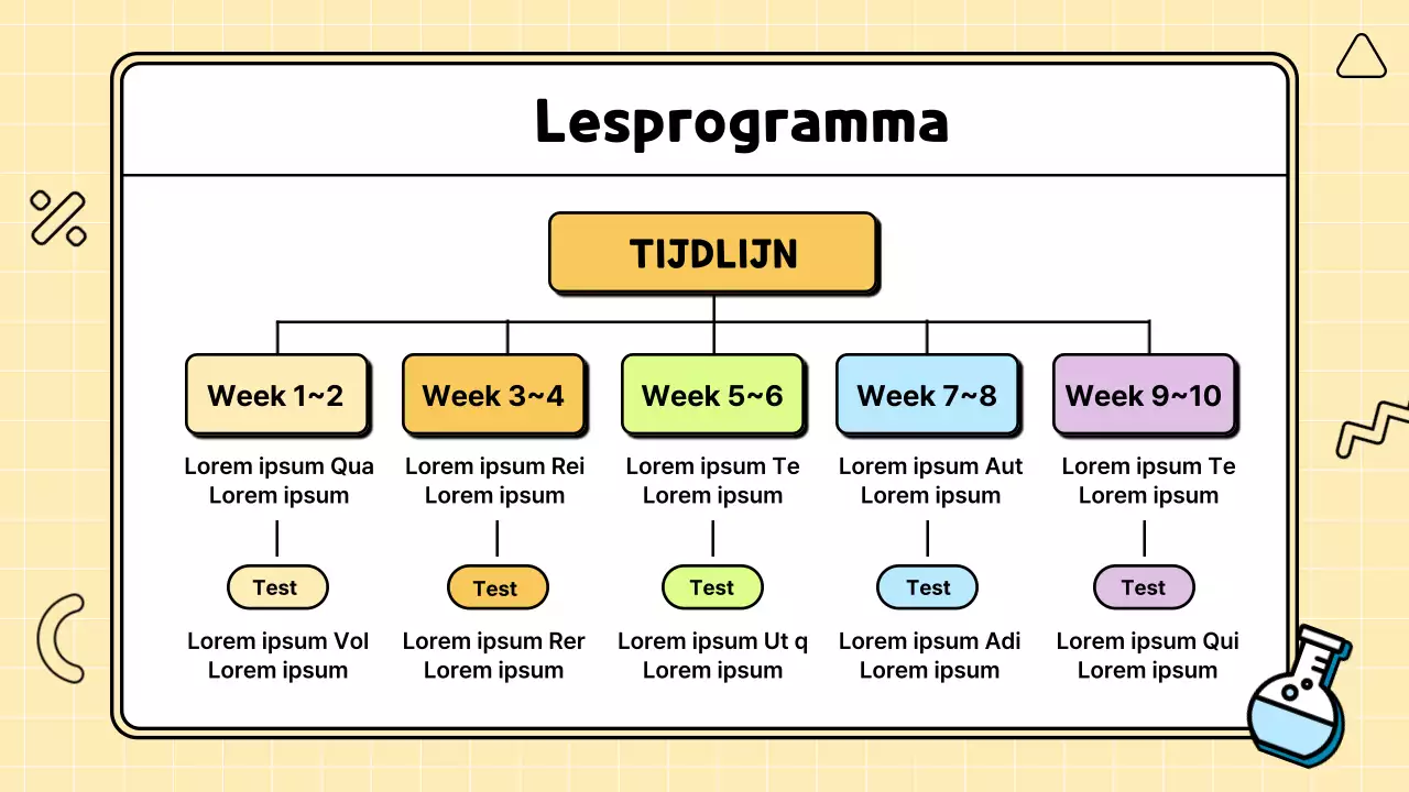 Schattig en kleurrijk wetenschapsillustratie lesplan voorstel