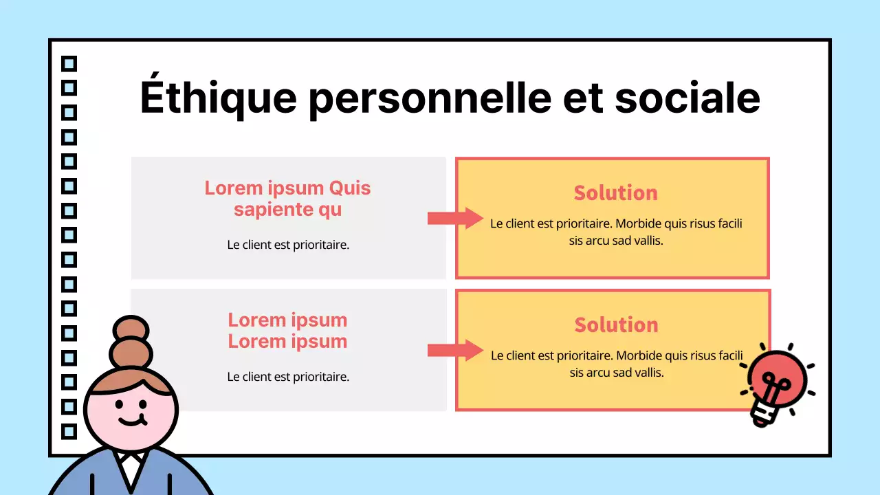 Des illustrations lumineuses et mignonnes sur la vie et l'éthique