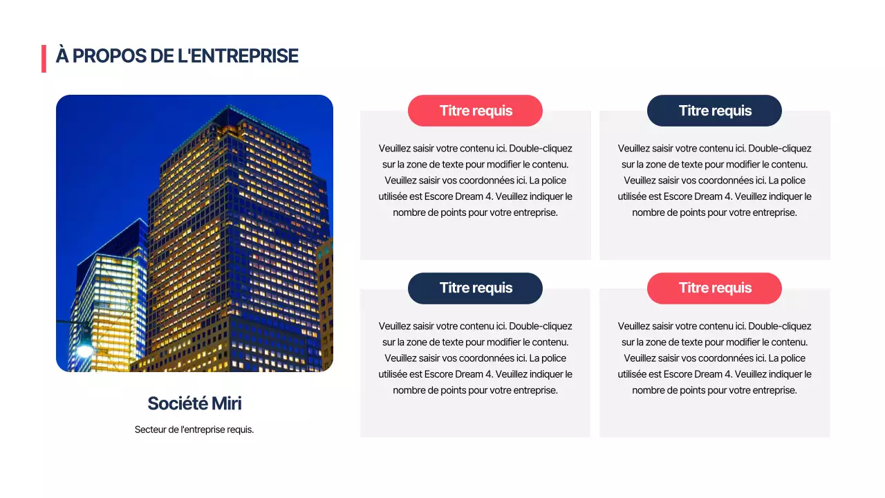 Présentations d'entreprises