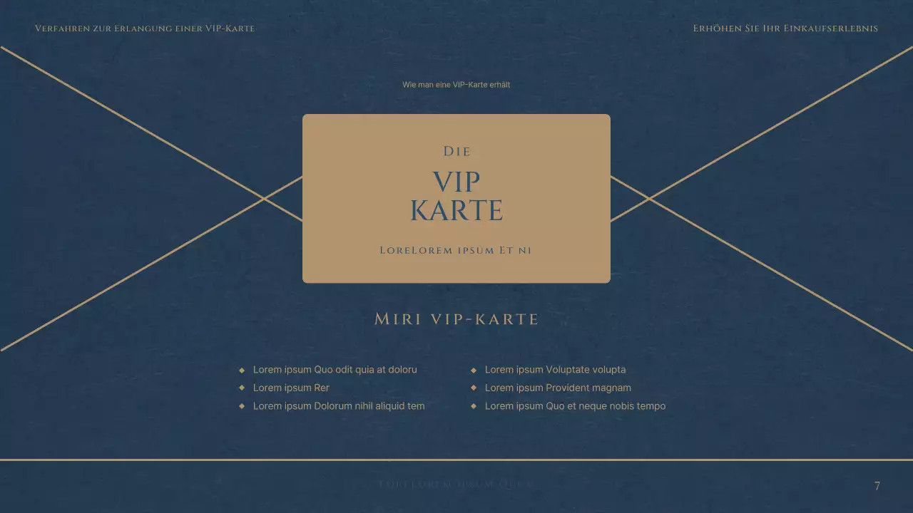 Ein luxuriöser Kaufhaus-VIP-Club in Rot und Marineblau