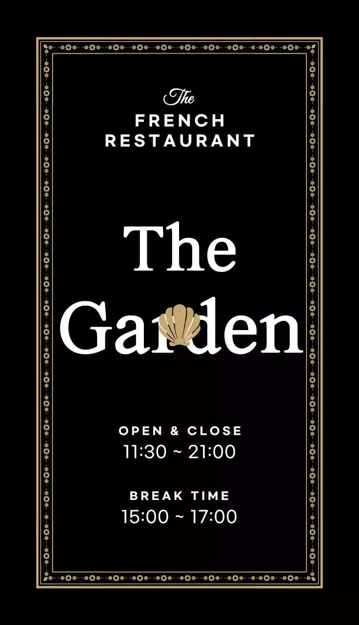 Danh thiếp nhà hàng thanh lịch màu đen