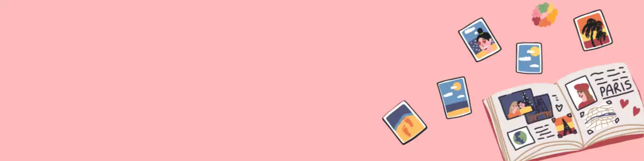 Pink Simple Scrapbook Guide Banner