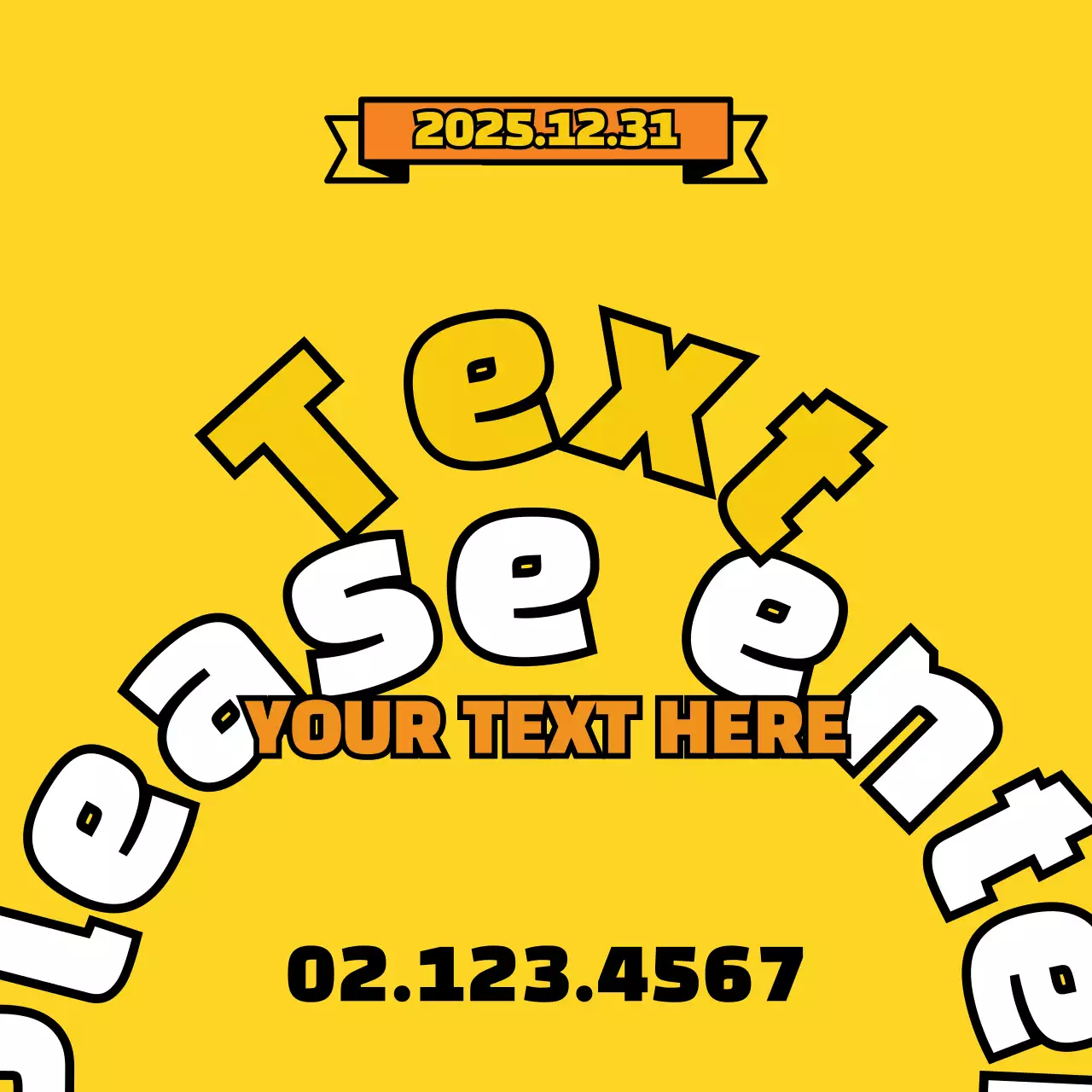 Yellow Bold Event Announcement Banner