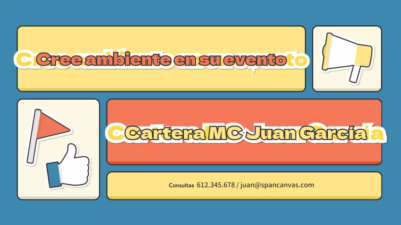 Un portafolio para artistas de la industria del espectáculo con un simpático concepto de pegatinas rojas y verdes