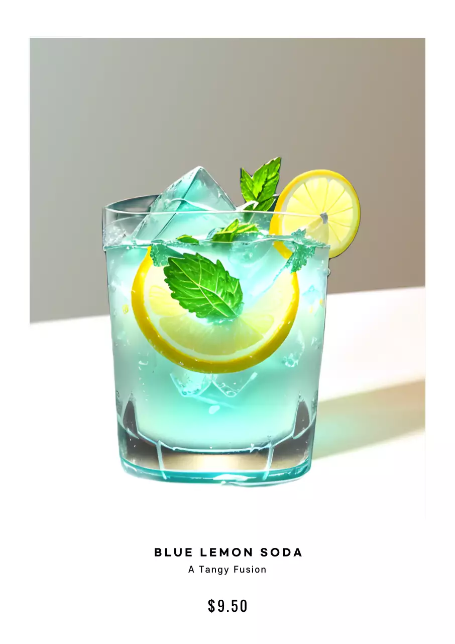 Blue Modern Soda Promotion Poster