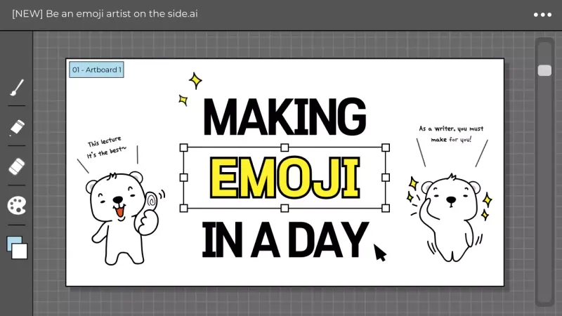 Thumbnail YouTube Kursus Emoji Kuning Lucu