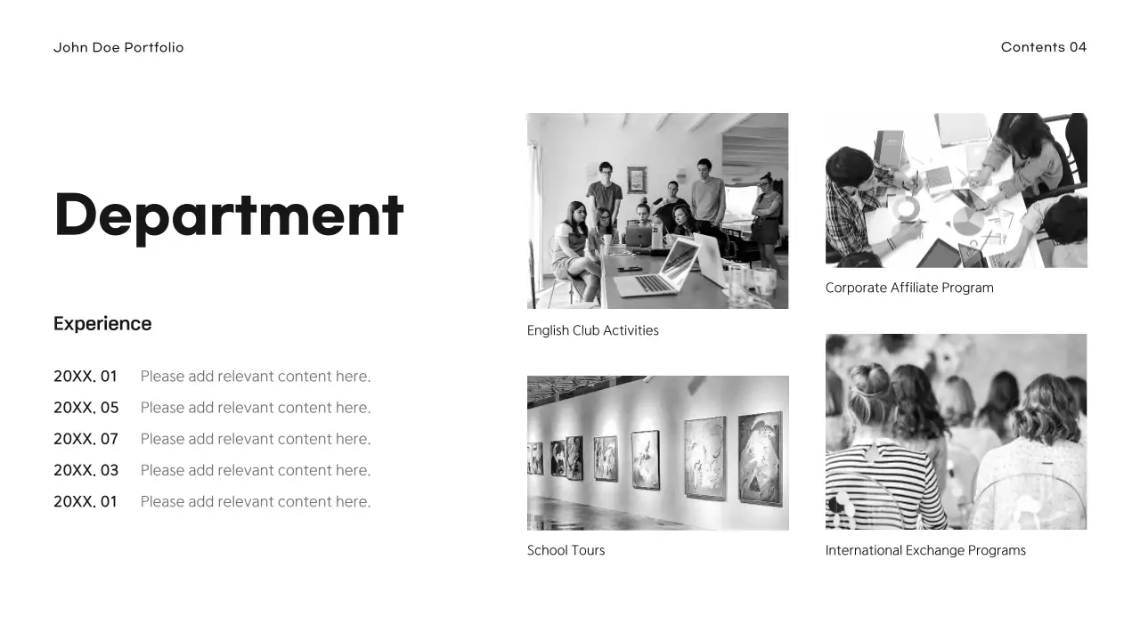 White Modern Portfolio Planner Presentation