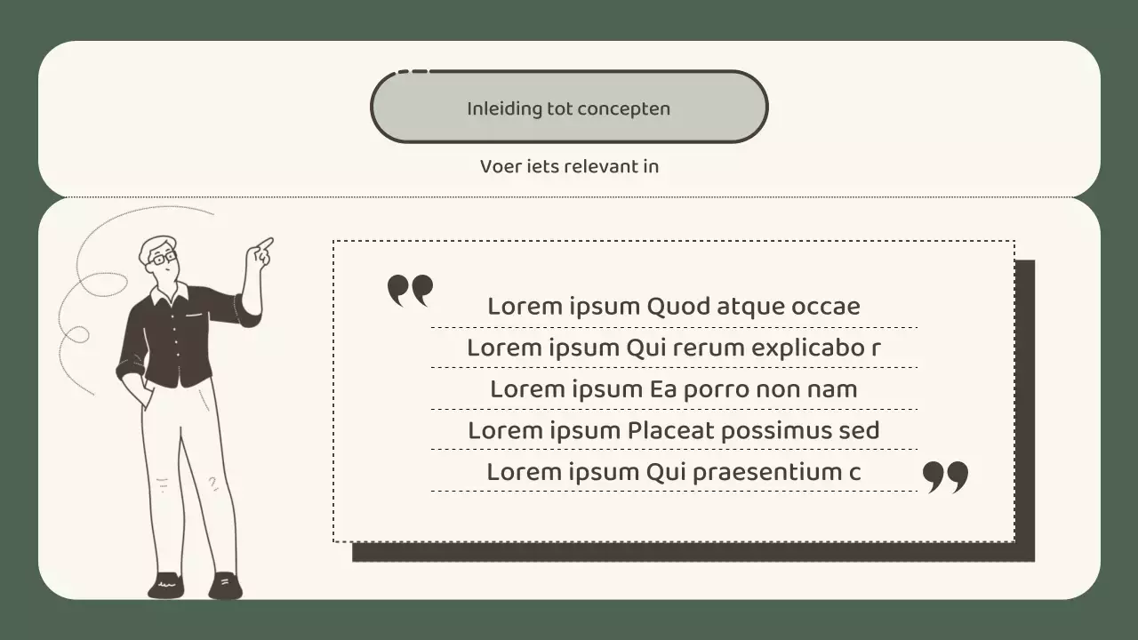 Een groene en rustige conceptualisatiegids