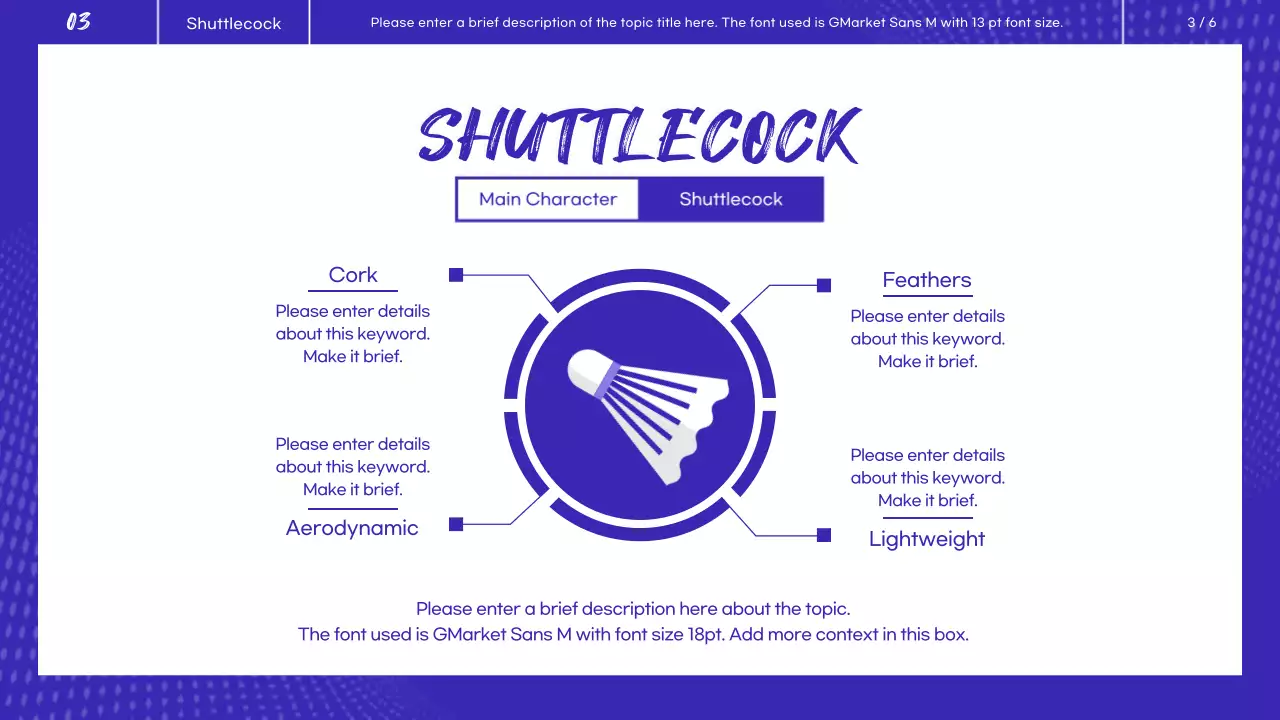 Blue Modern Badminton Class Presentation