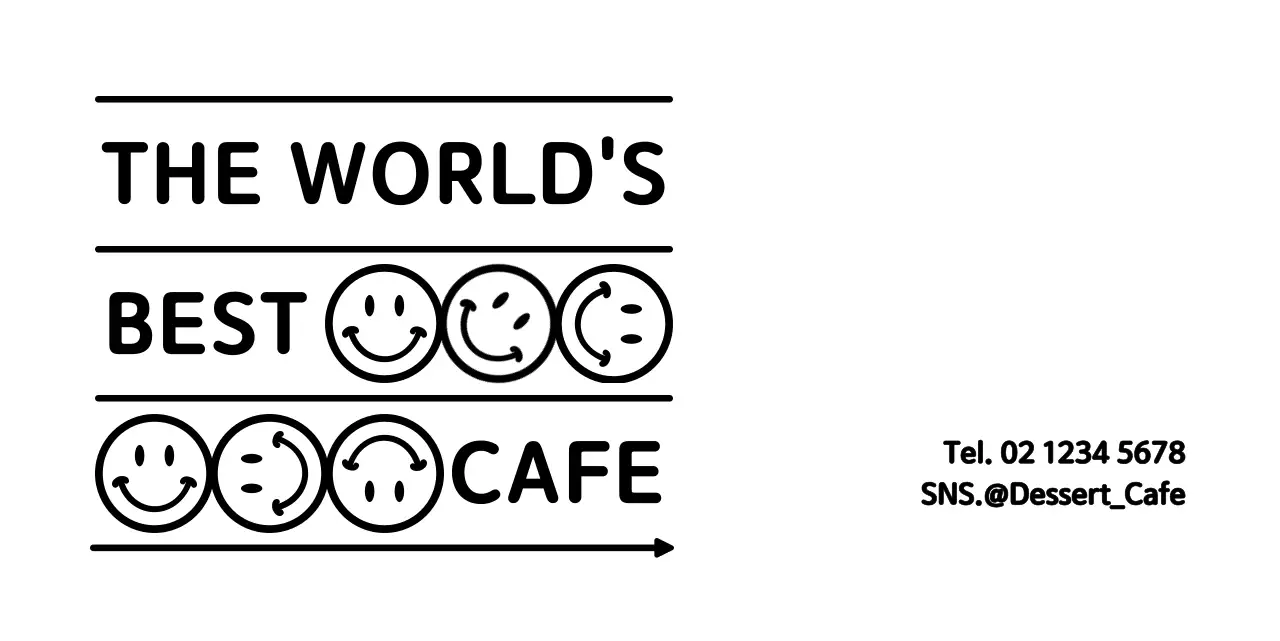 For cafe information and services with a clean, simple text and icon combination style.