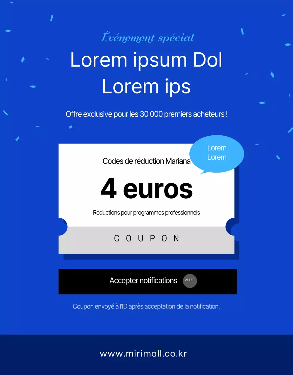 Illustration bleue à lignes épurées vente