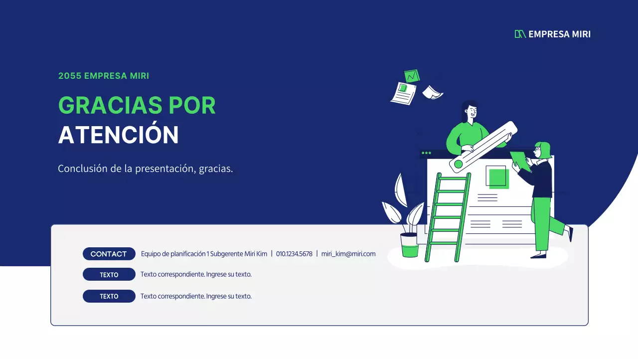 Informe de ilustración empresarial limpio en azul marino