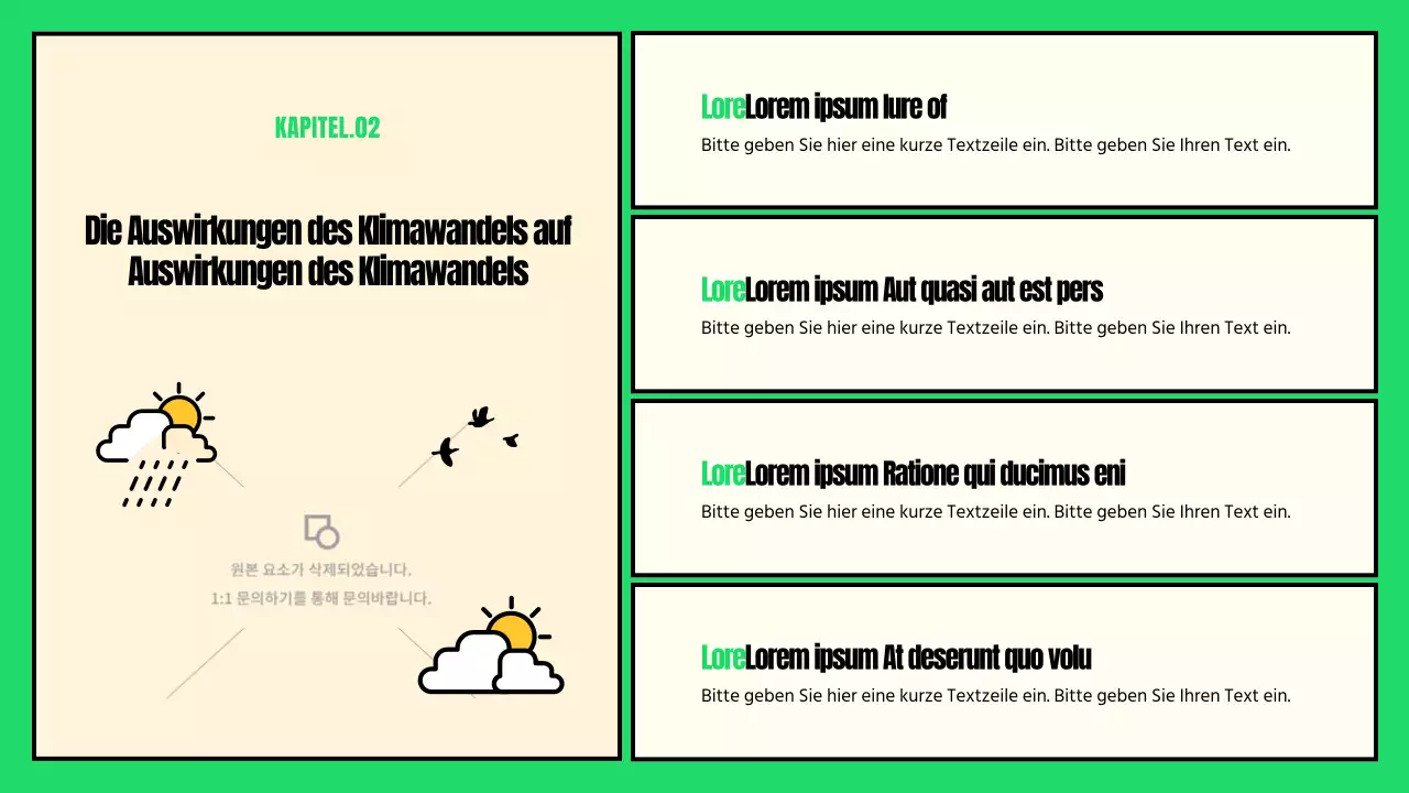 Niedliche Illustrationen mit grünen und gelben Akzenten ESG- und Klimaschutzmaßnahmen