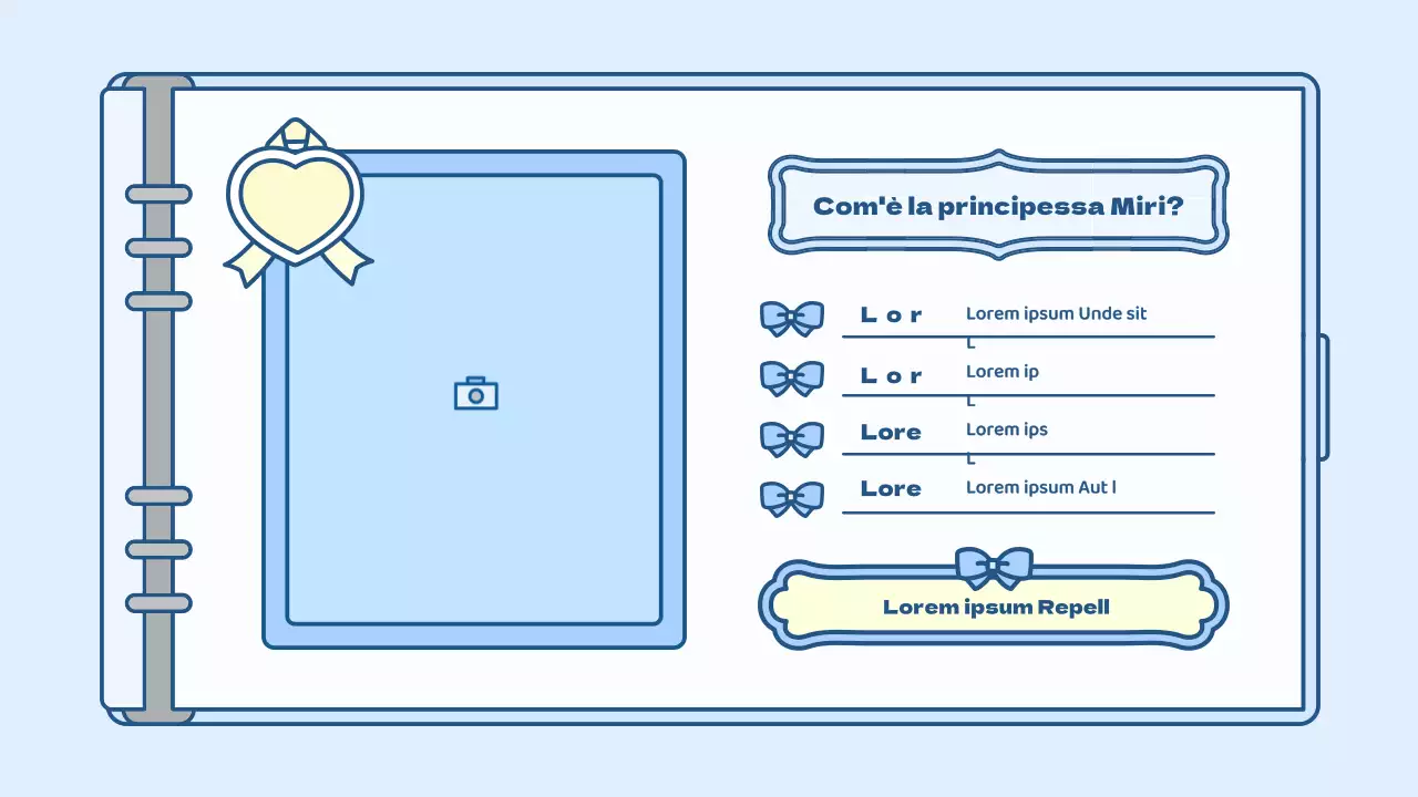 Simpatico kit di presentazione del concetto di agenda in azzurro e verde