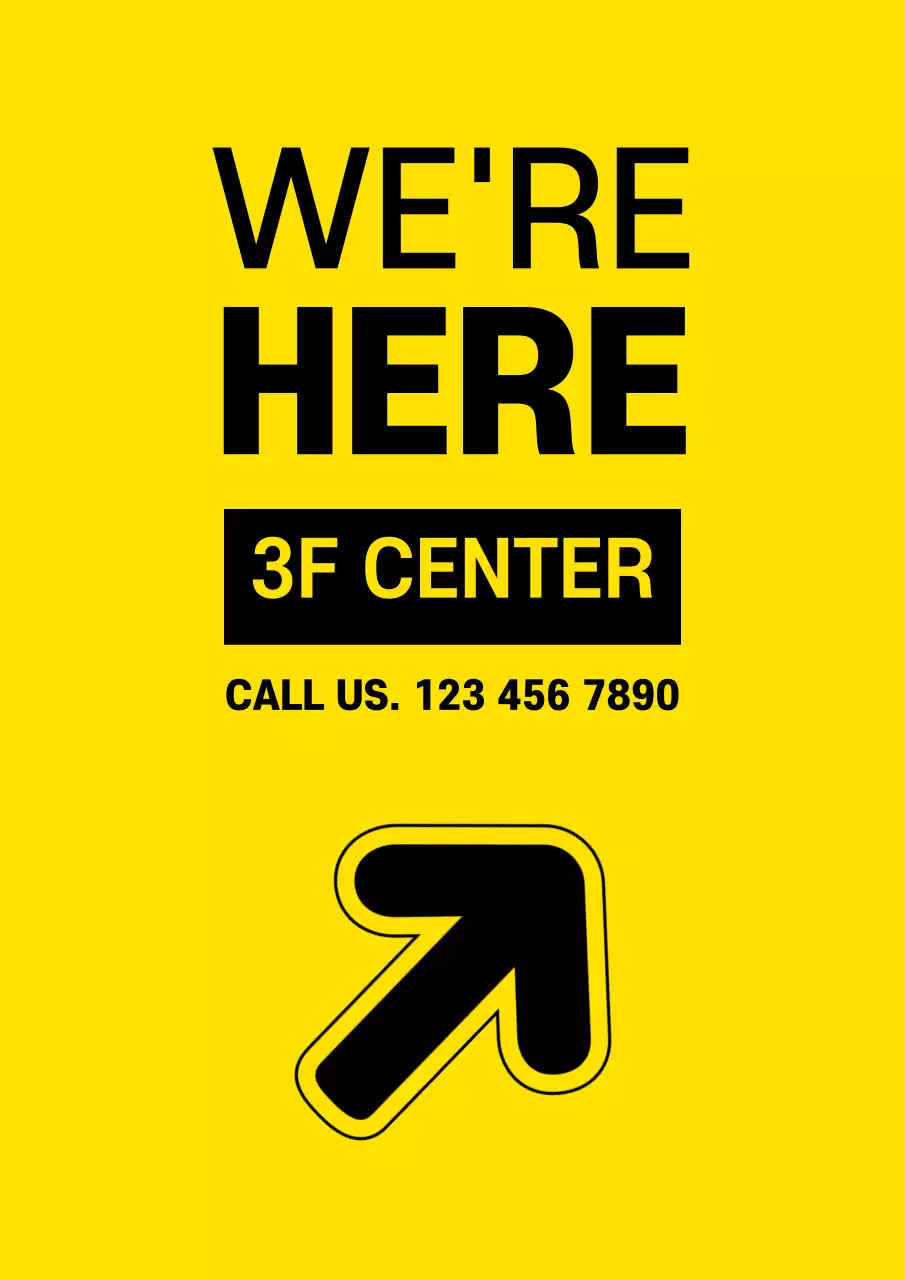 Yellow Bold Center Announcement Poster