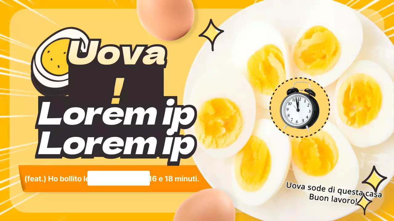 Un piccolo e simpatico giallo che vi dice quando è il momento di cuocere le uova.