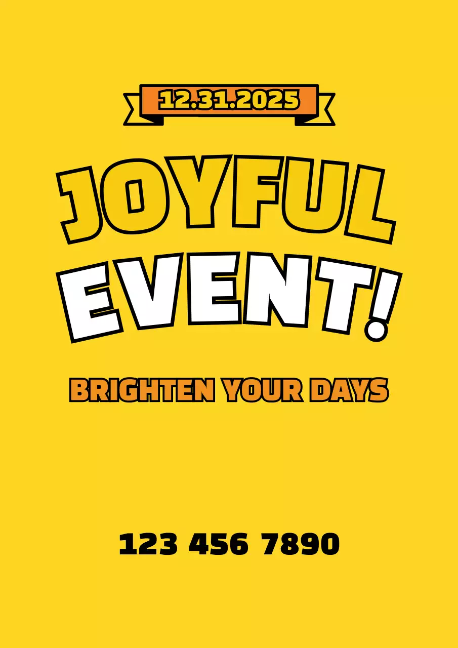 Yellow Bold Event Announcement Poster