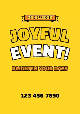 Yellow Bold Event Announcement Poster