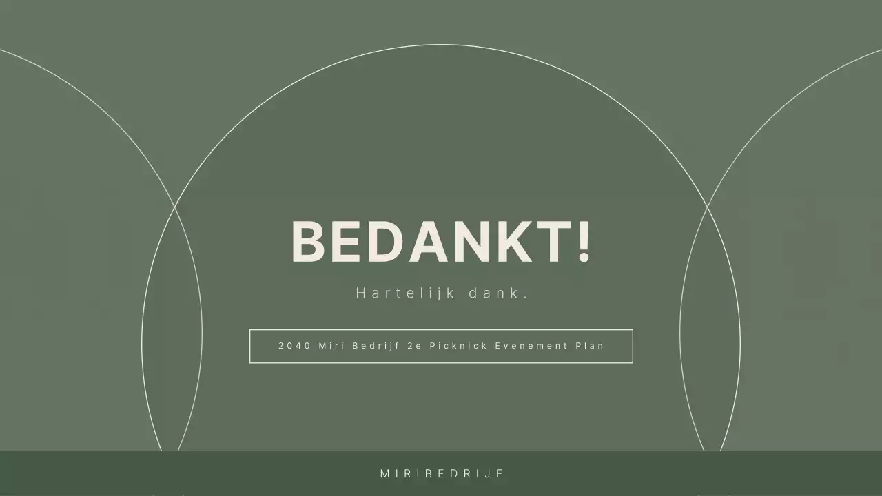 Evenementenplan voor bedrijfspicknick in groen