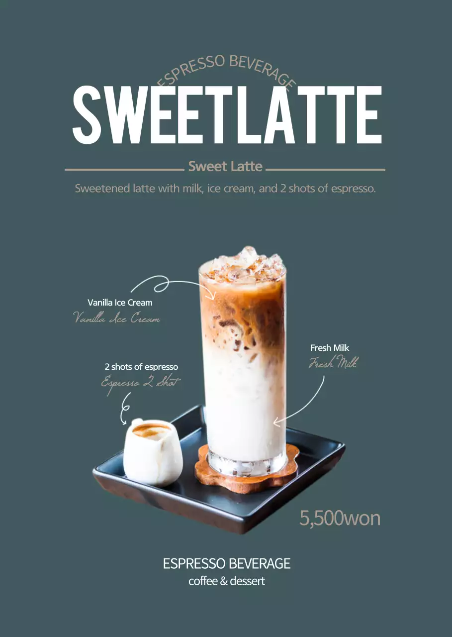 Um guia para o novo menu deste café de conceito verde e branco de luxo