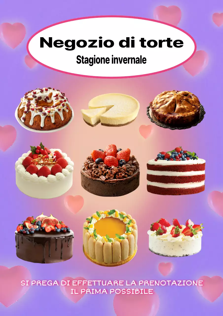 Guida al menu delle torte kitsch in viola e rosa