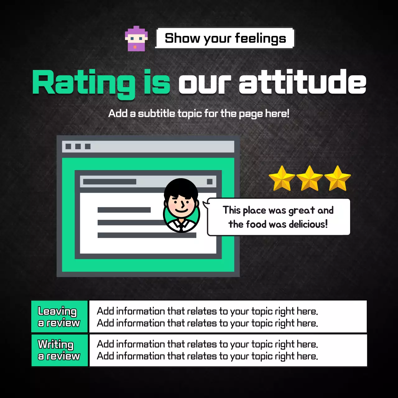 Black Modern Ratings Promotion Instagram Carousel