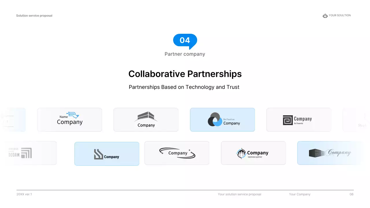 Apresentação da proposta de serviço Blue Modern